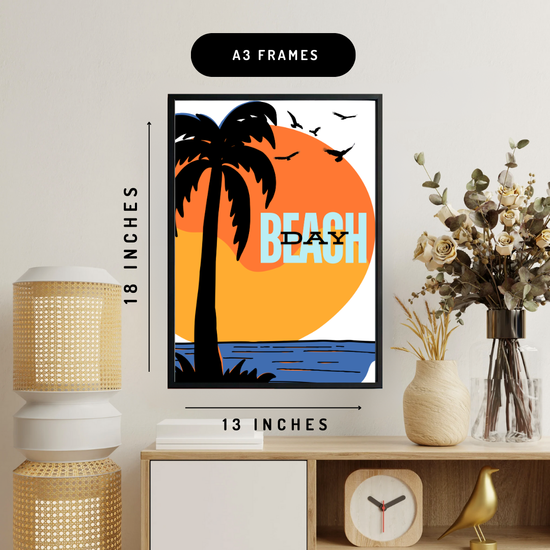 Beach Day Wall Art Poster