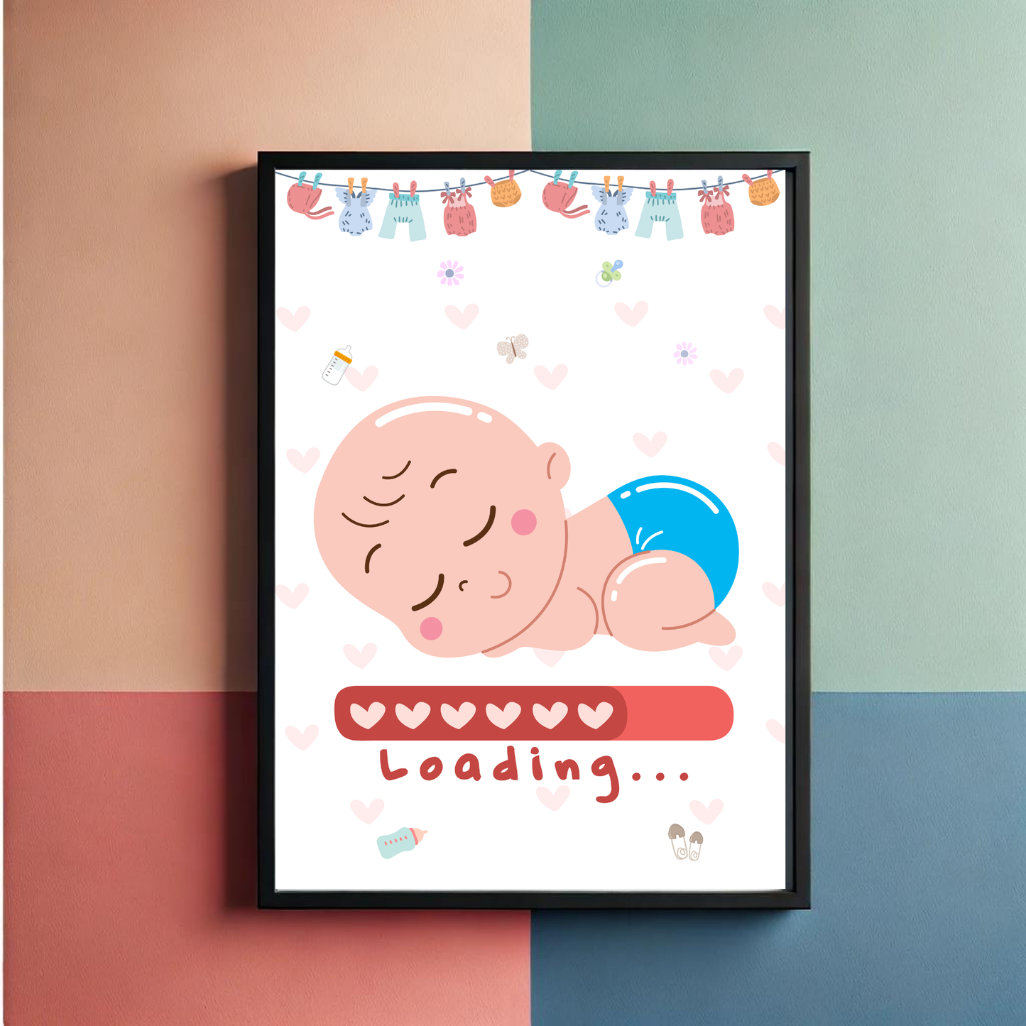 New Baby Loading Wall Art Poster