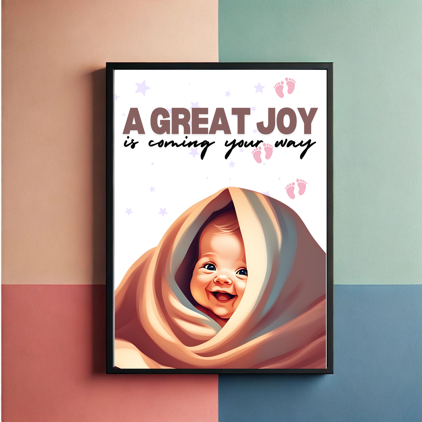 Baby Coming Wall Art Poster