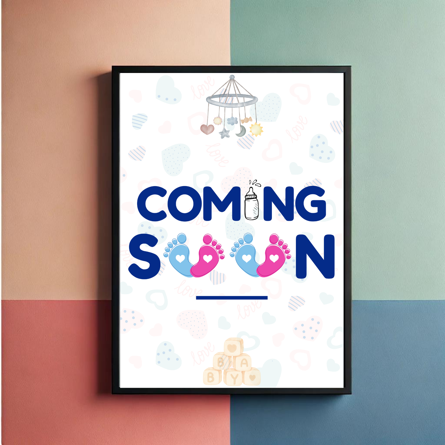Baby Coming Soon Wall Art Poster
