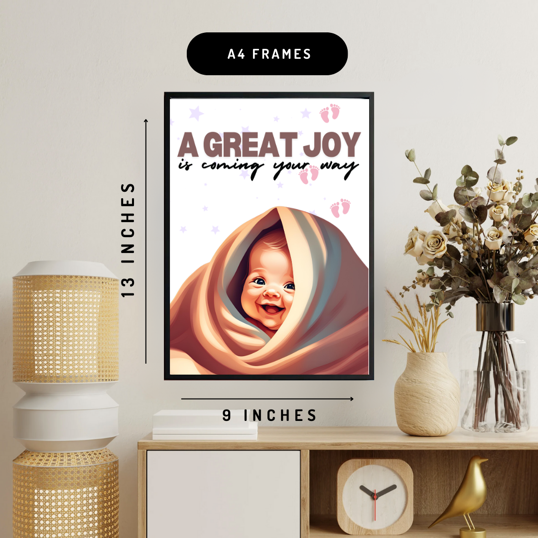 Baby Coming Wall Art Poster