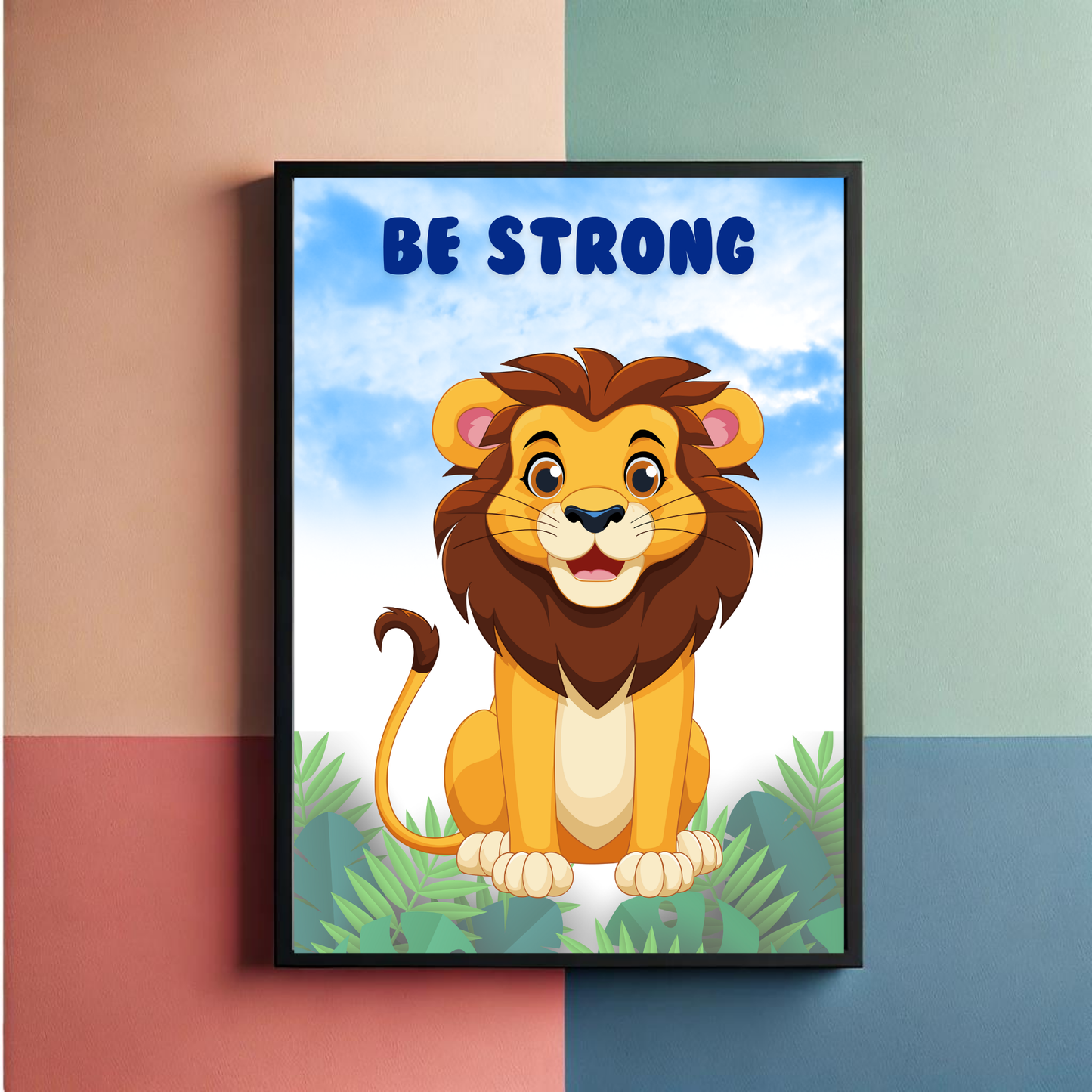 Safari Animals Nursery Set of 6 Wall Art Posters