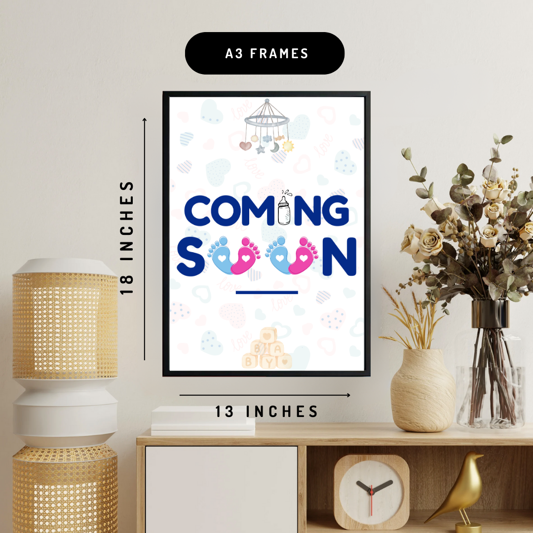 Baby Coming Soon Wall Art Poster