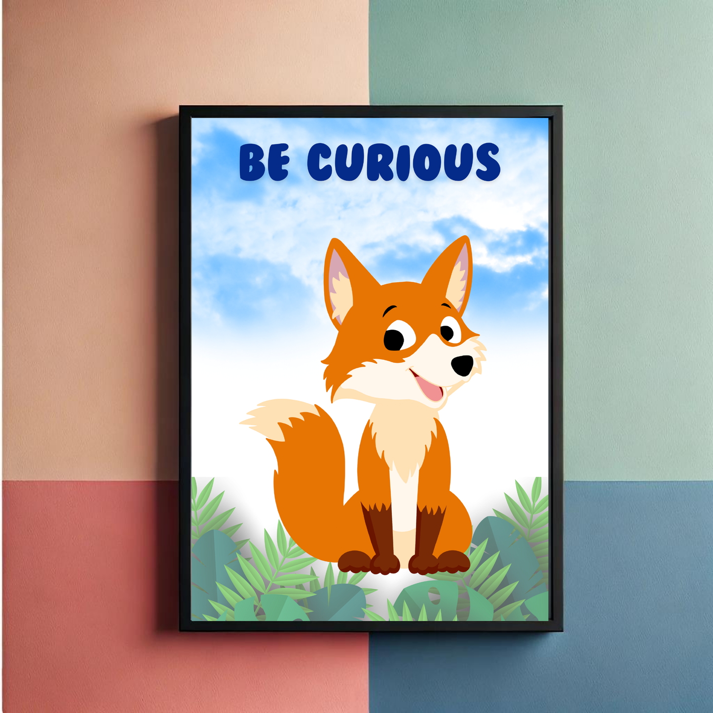 Safari Animals Nursery Set of 6 Wall Art Posters
