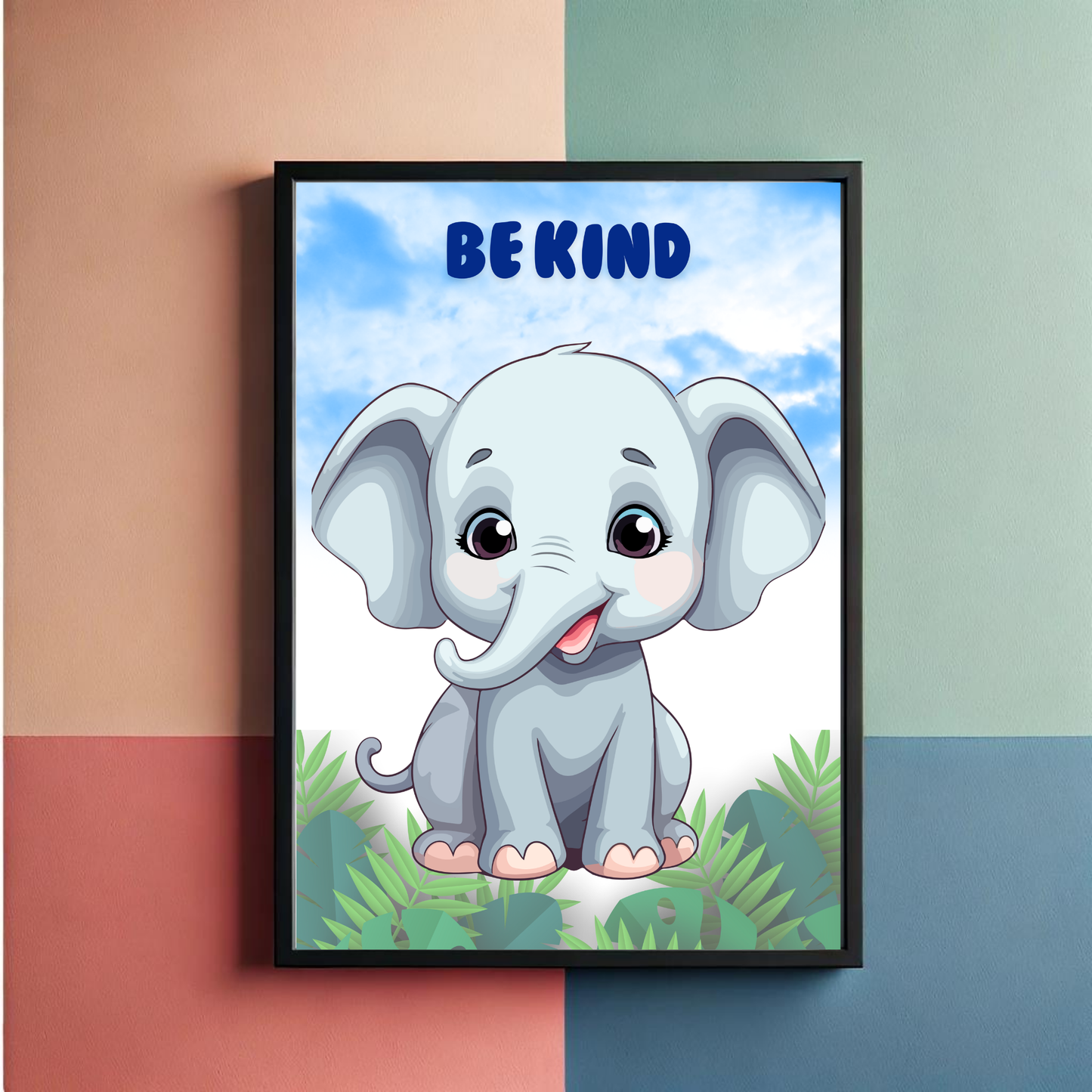 Safari Animals Nursery Set of 6 Wall Art Posters