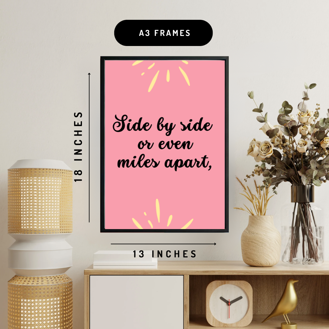 Siblings Are Connected By Heart Wall Art Posters