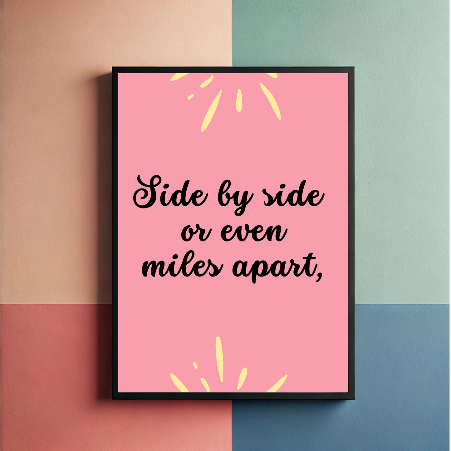 Siblings Are Connected By Heart Wall Art Posters