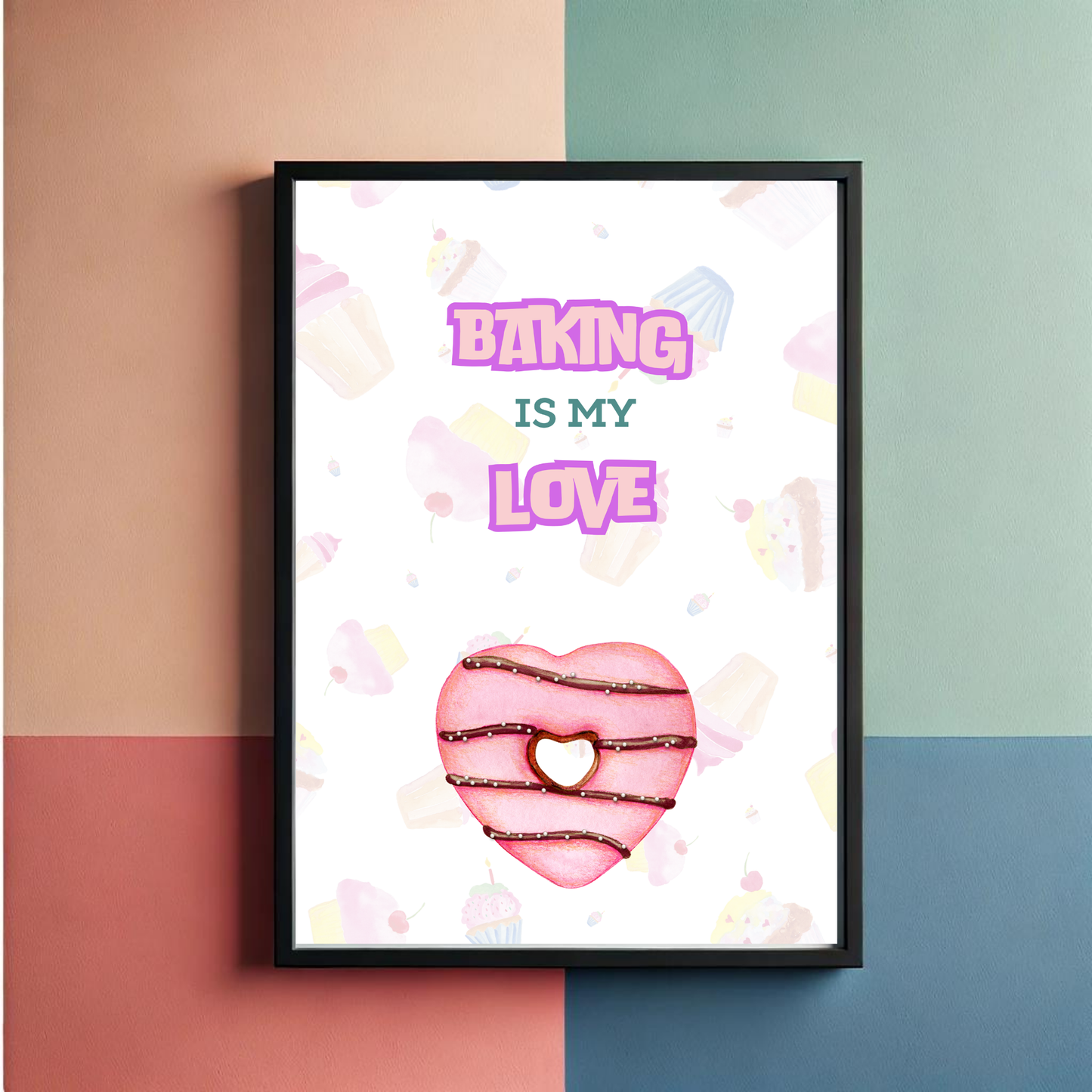 Baking is Love Set of 3 Wall Art Posters