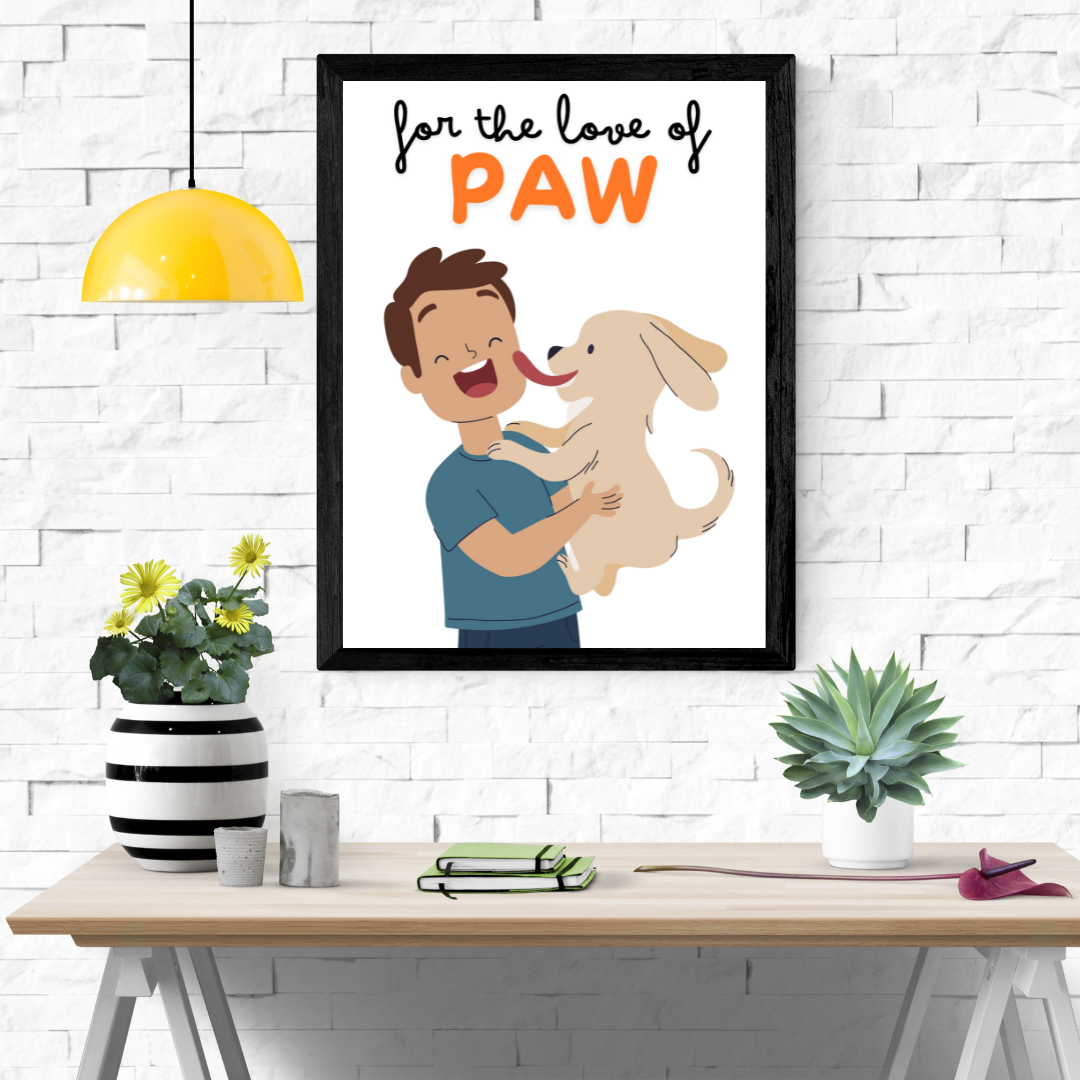 Love for Paw Wall Art Poster