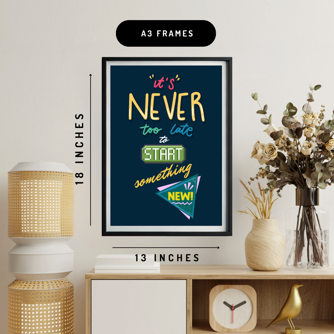 Start New Wall Art Poster