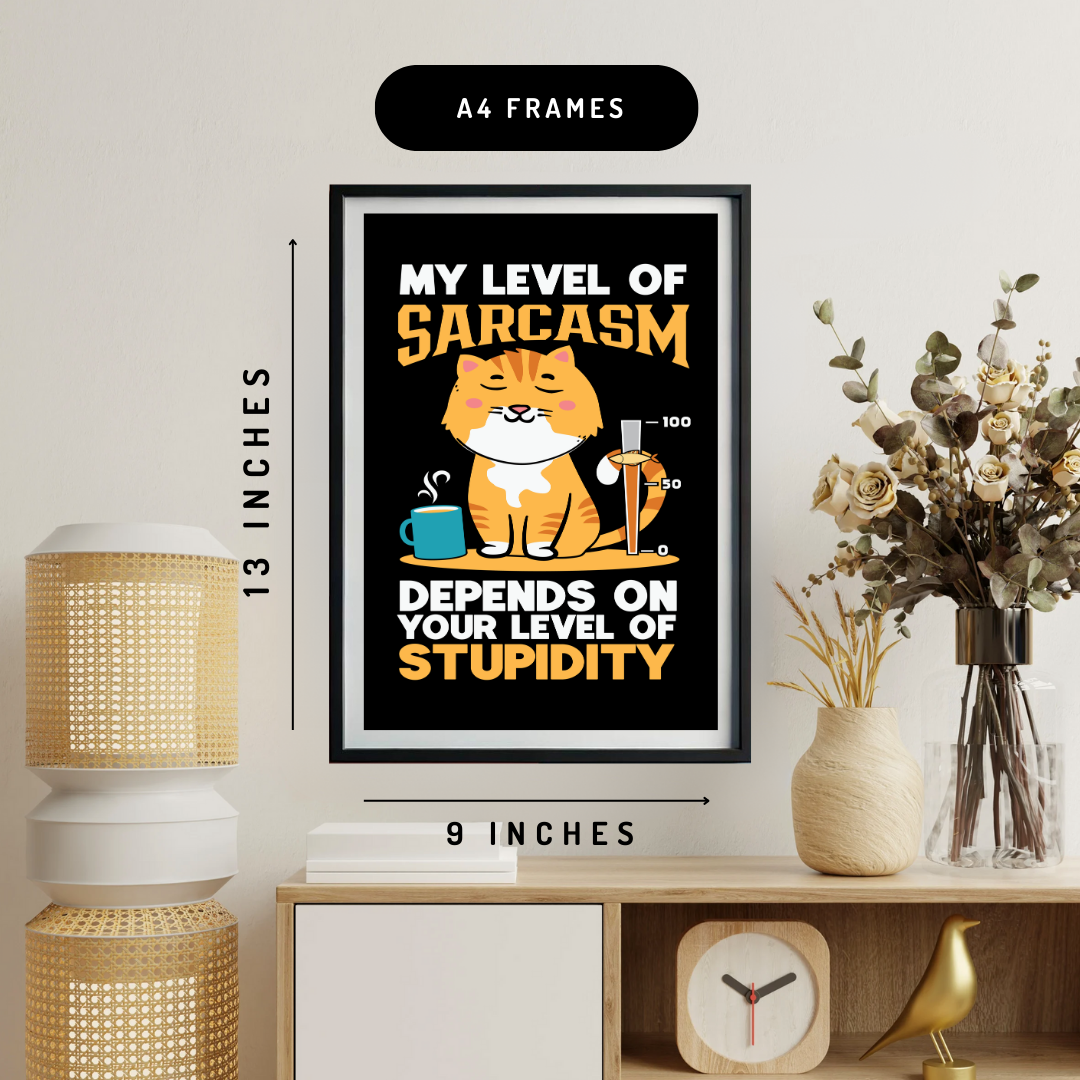 Sarcasm Wall Art Poster