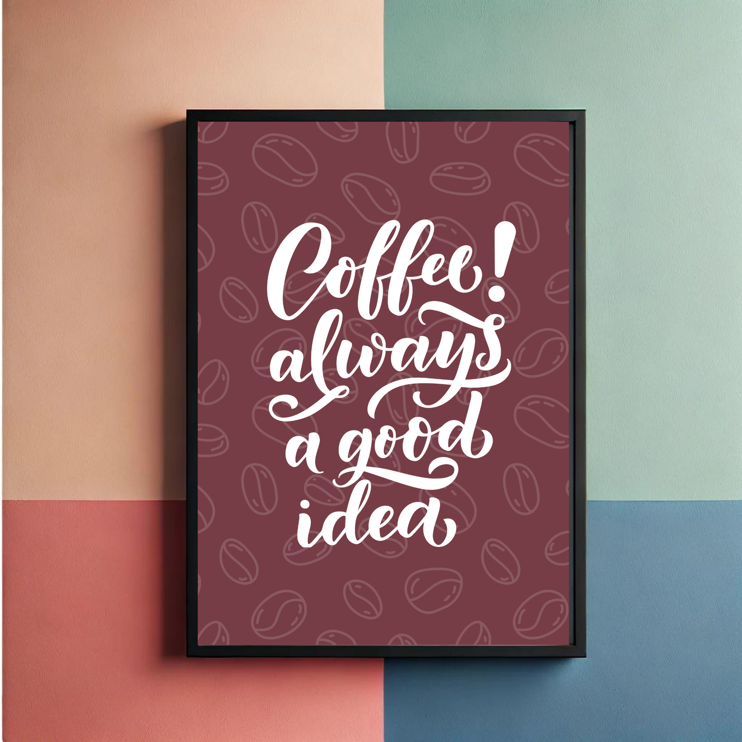 Life Begins After Coffee Set of 3 Wall Art Posters