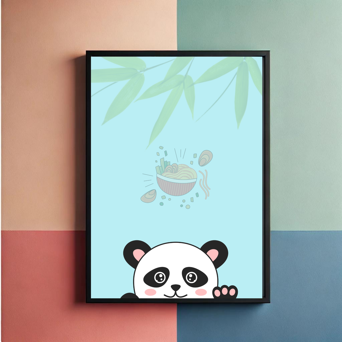 Cute Panda Set Of 3 Wall Art Posters
