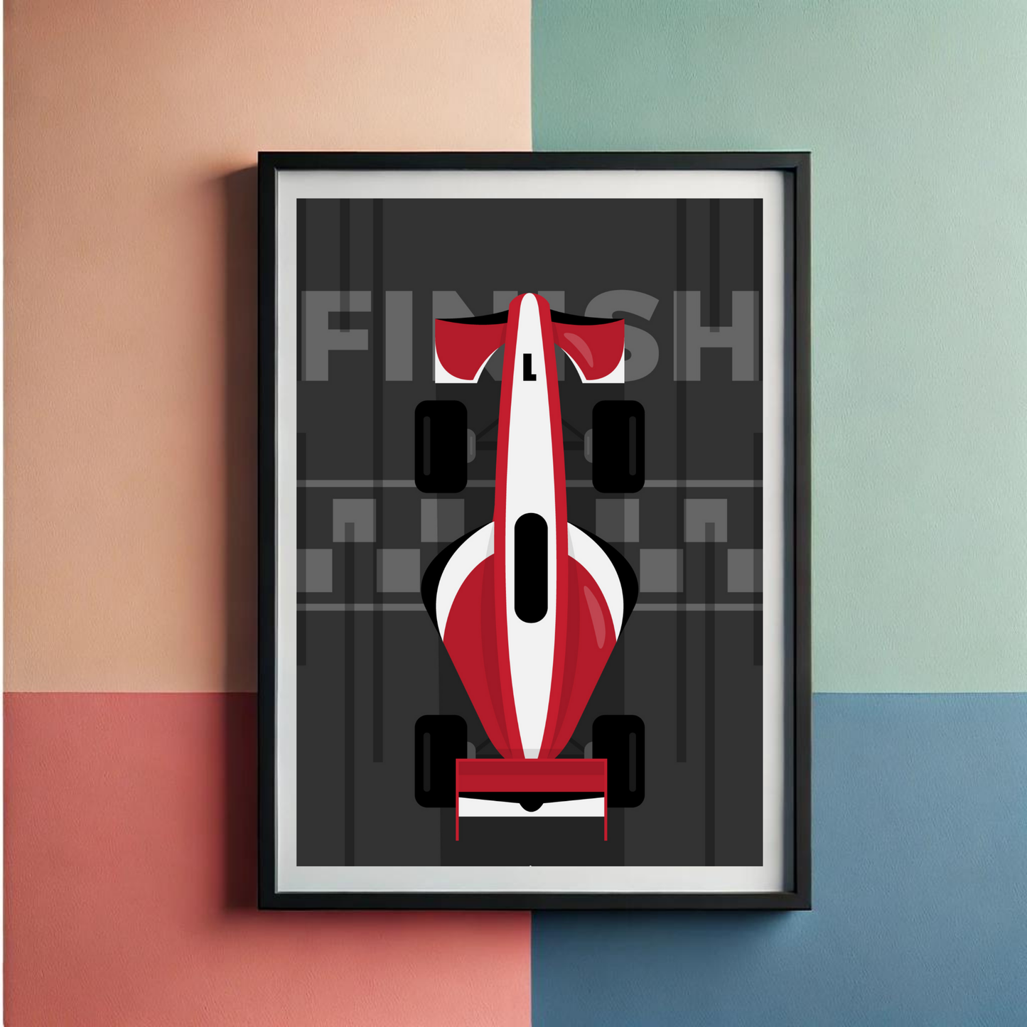 F1 Car Wall Art Poster