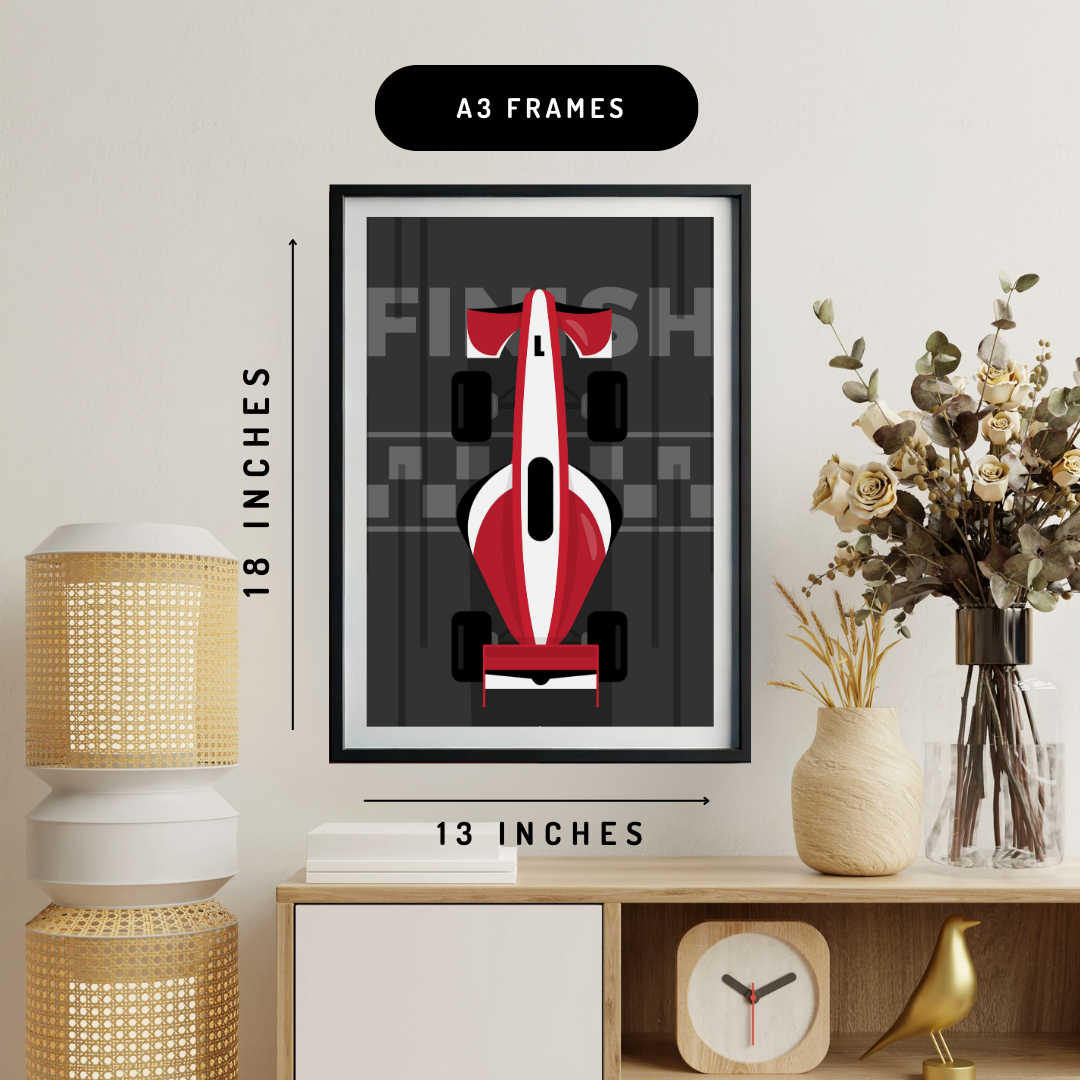 F1 Car Wall Art Poster