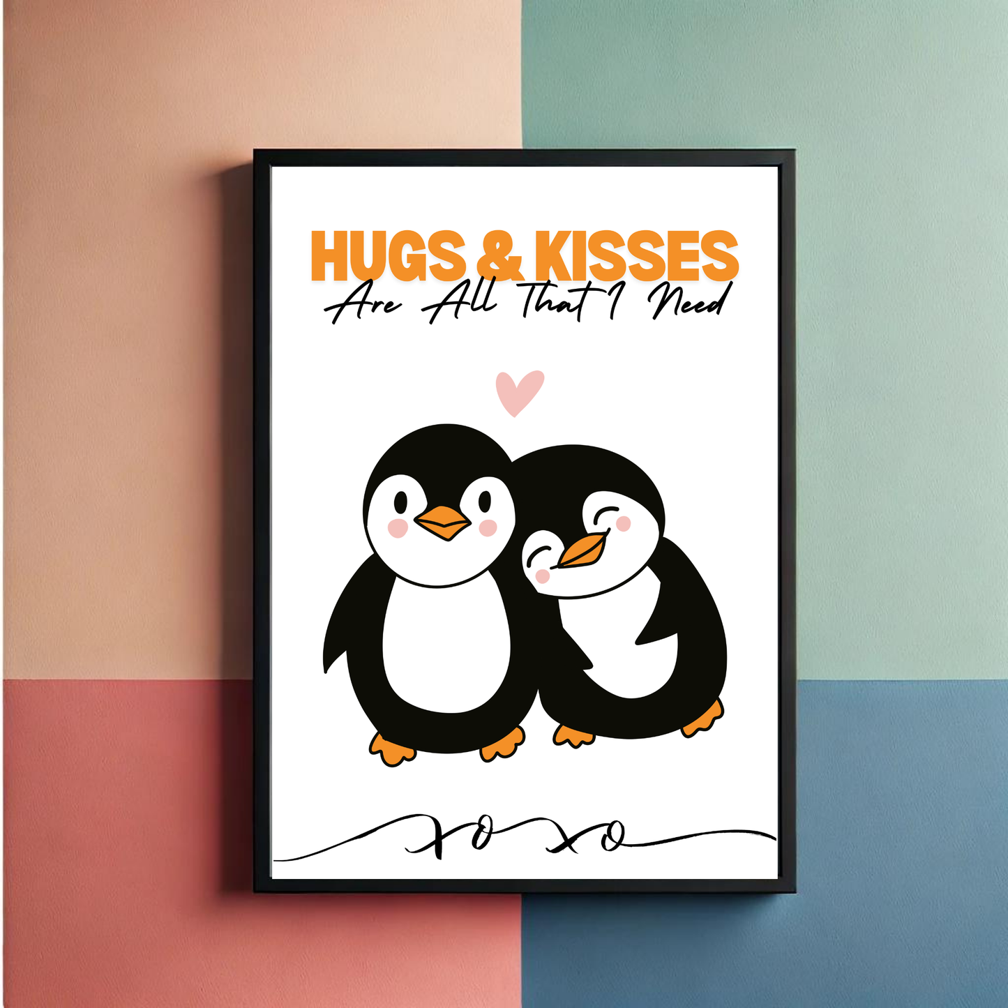 Hugs And Kisses Wall Art Poster