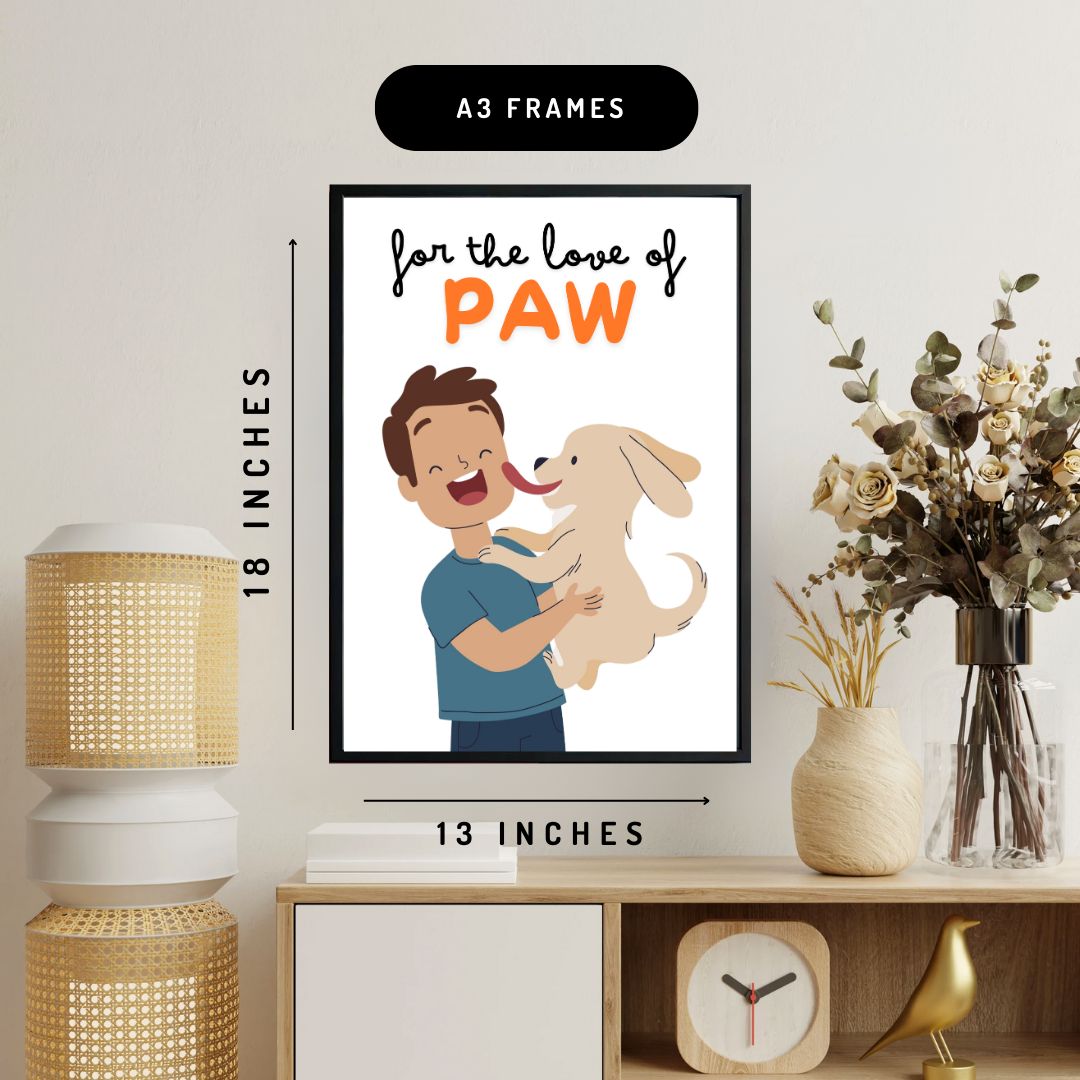 Love for Paw Wall Art Poster