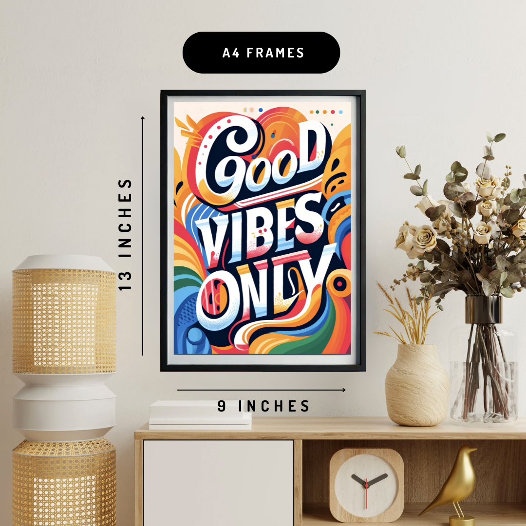 Good Vibes Only Wall Art Poster