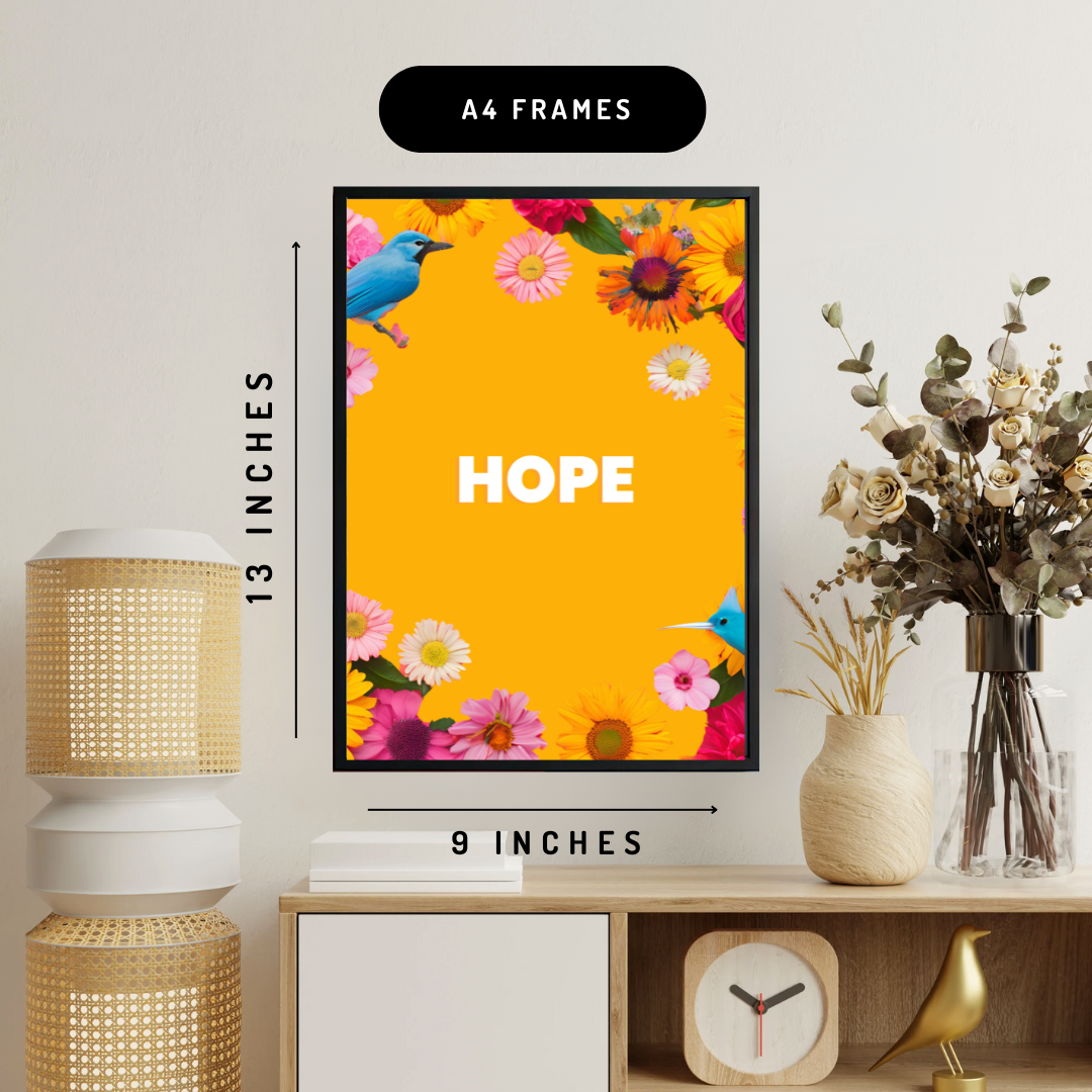Hope Dream Believe Achieve Wall Art Posters