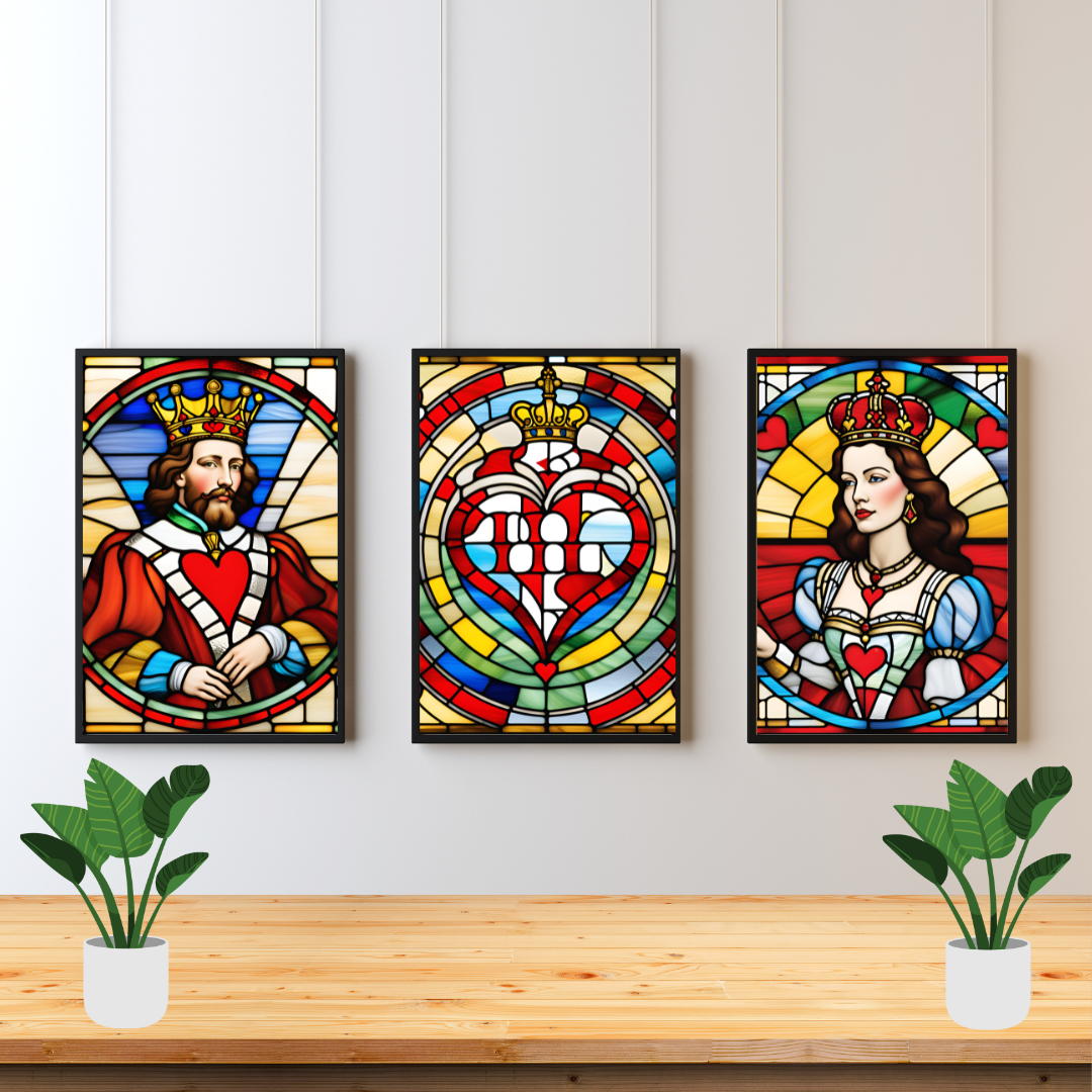 King And Queen Of Hearts Wall Art Posters