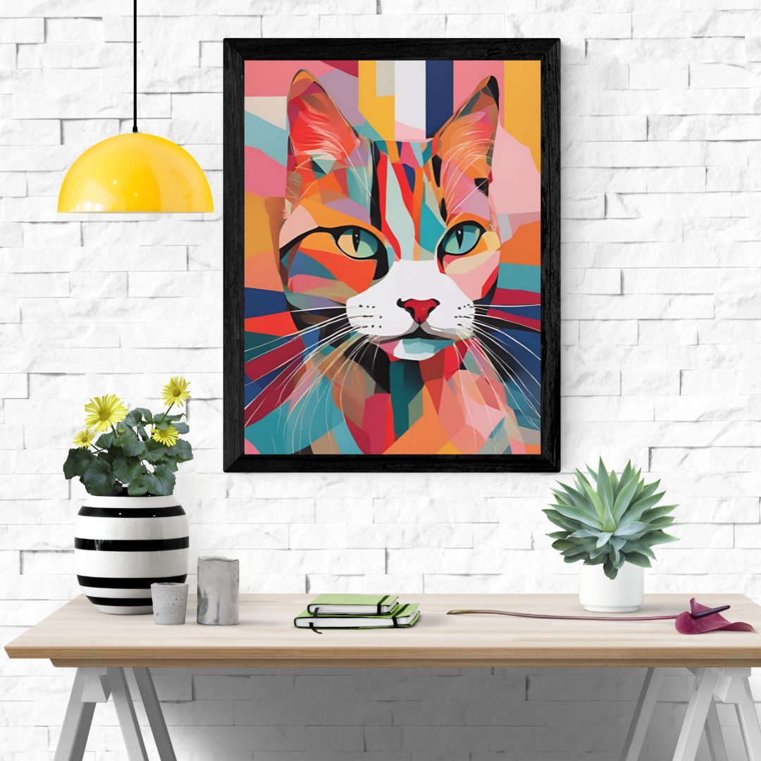 Dauntless Cat Modern Wall Art Poster