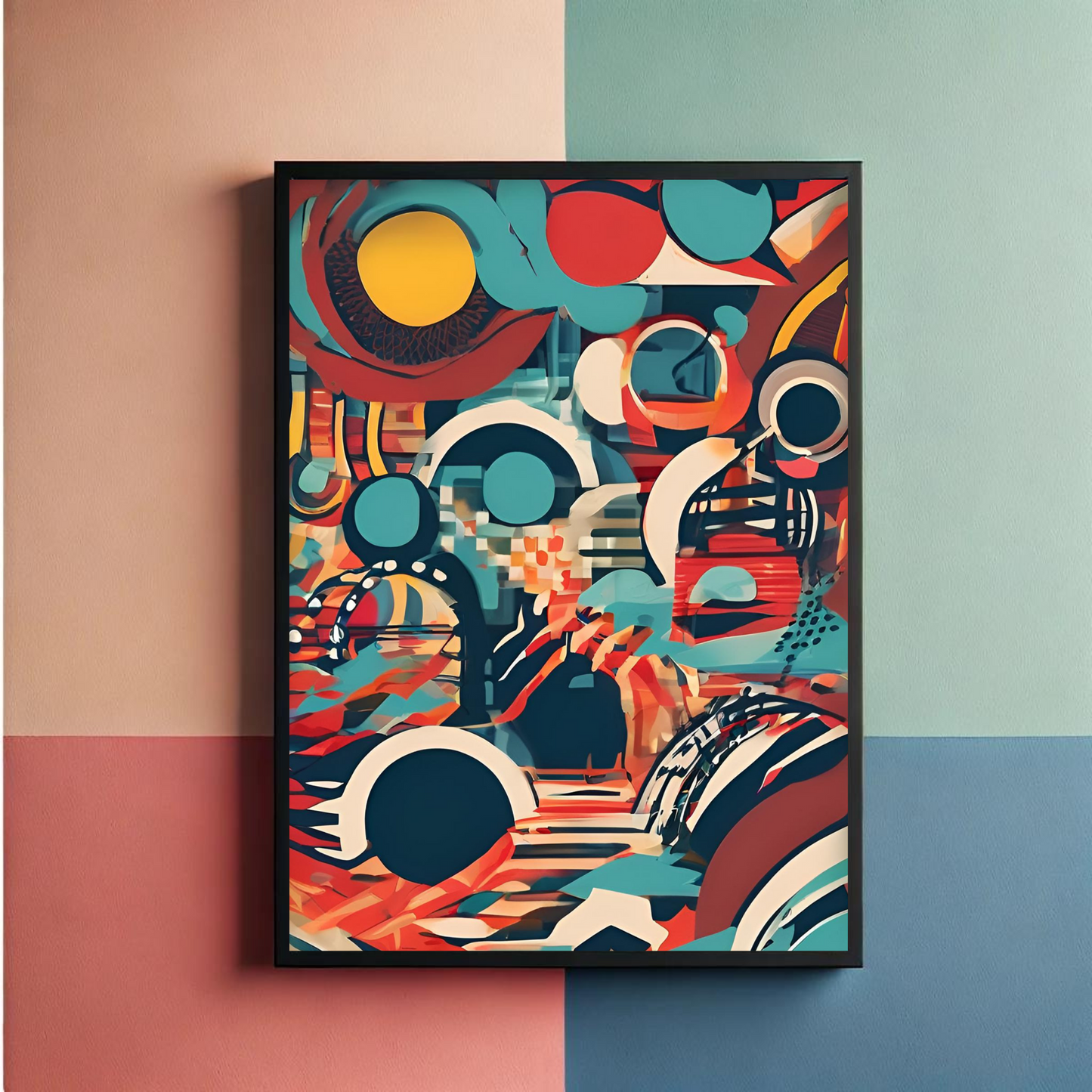 Vibrant Modern Art Wall Art Poster