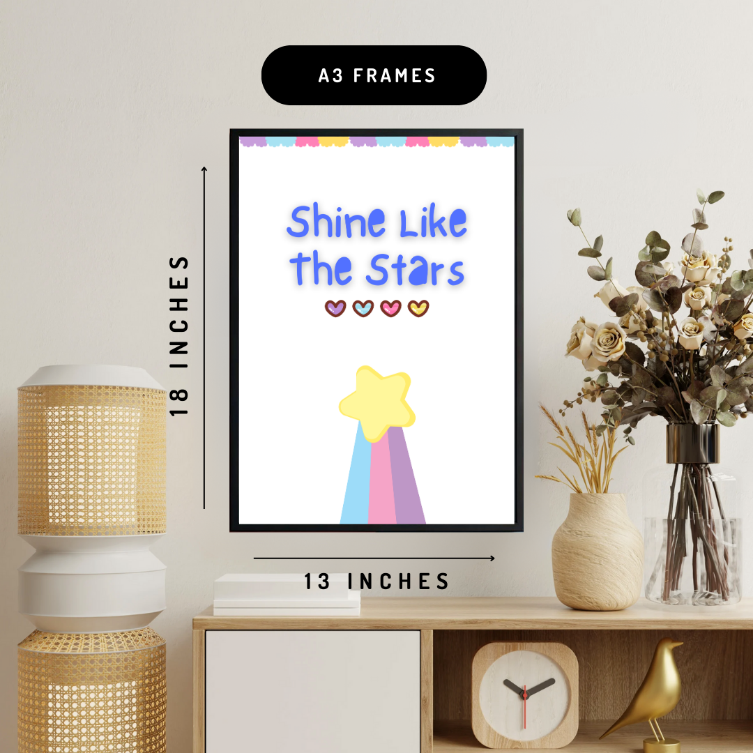 Dream Big And Shine Wall Art Posters