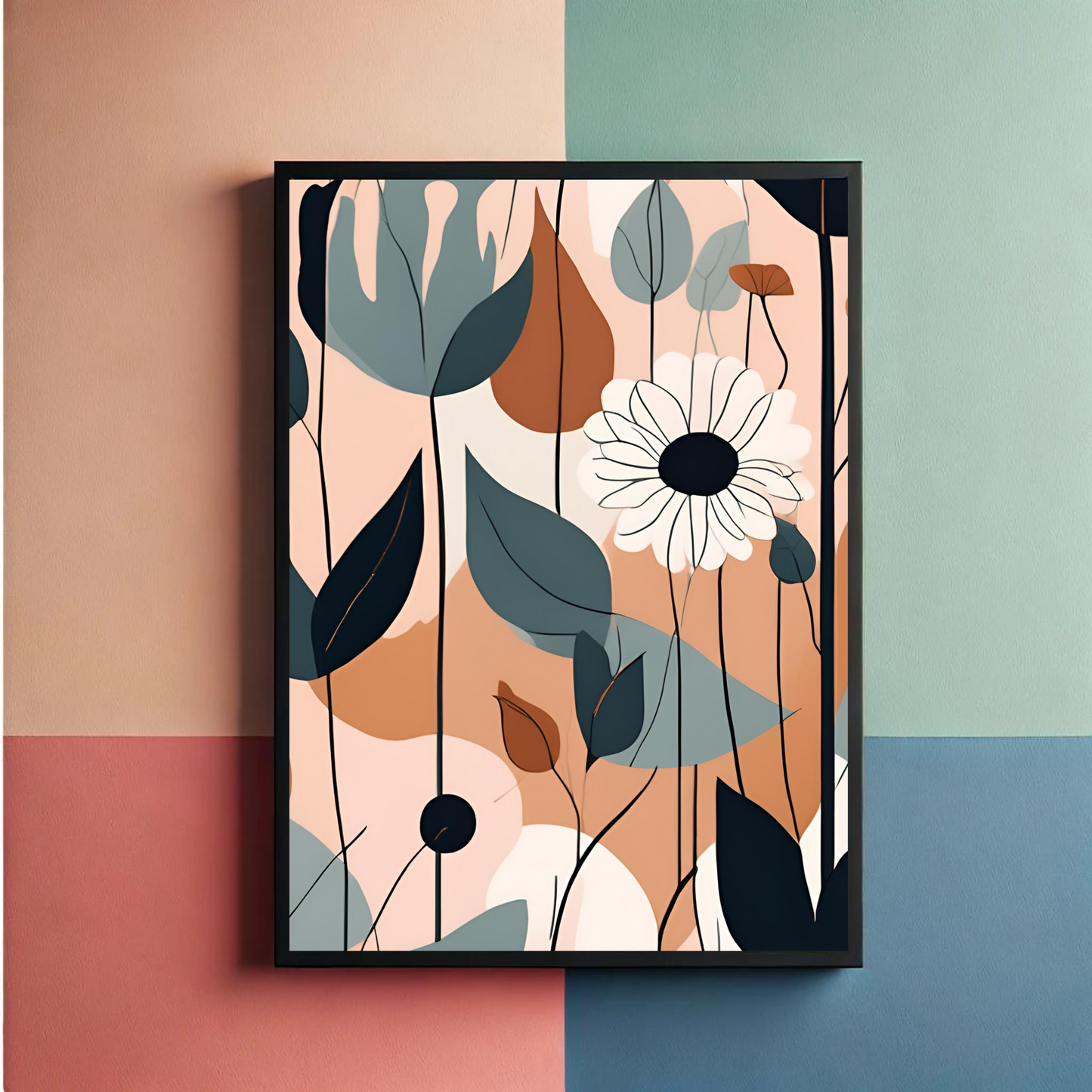 Boho Flowers Wall Art Posters