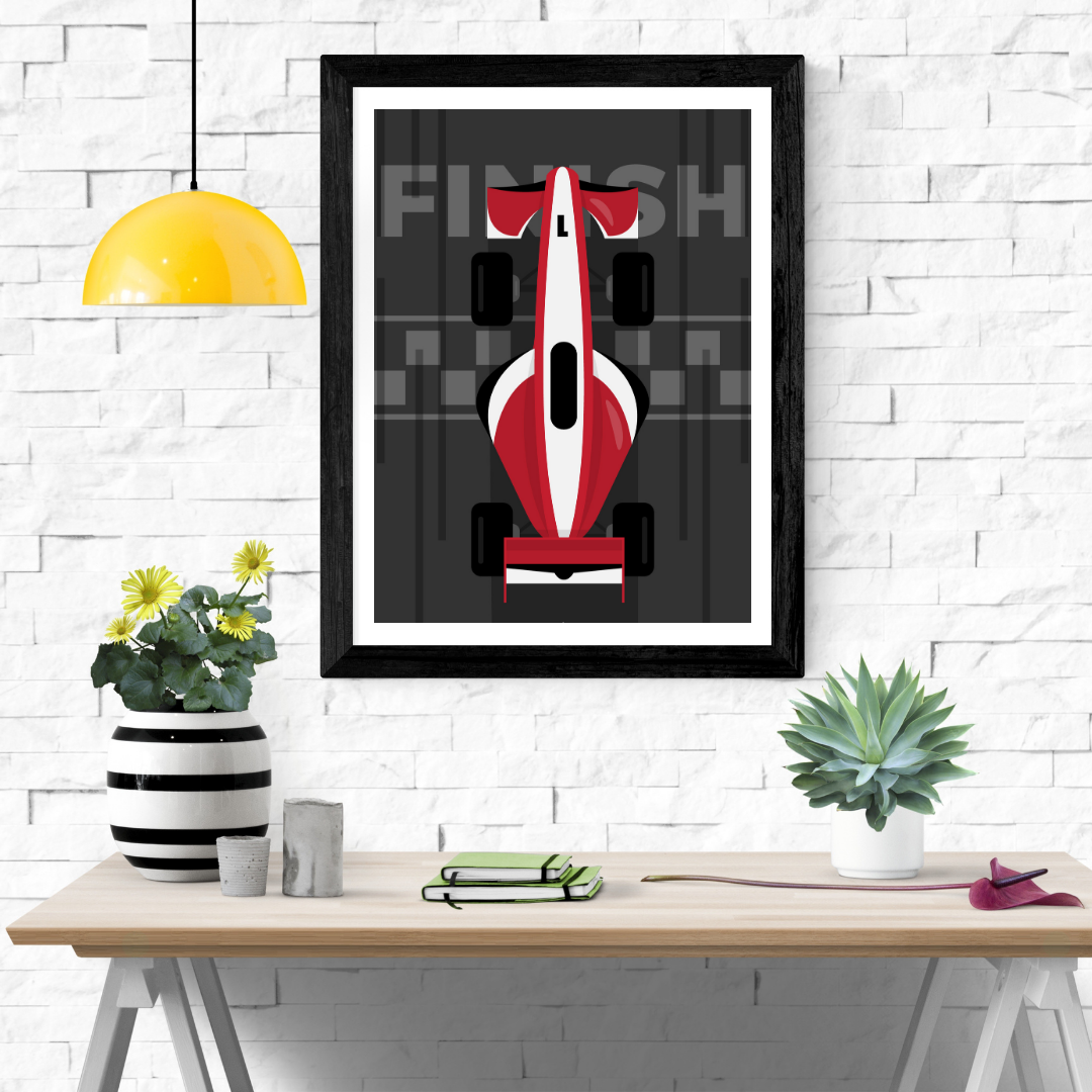F1 Car Wall Art Poster