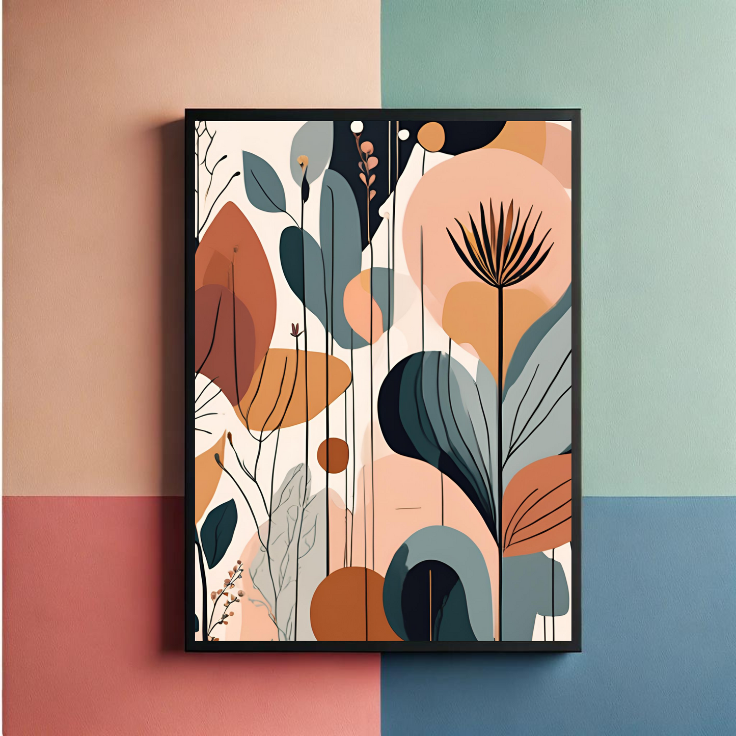 Boho Flowers Wall Art Posters
