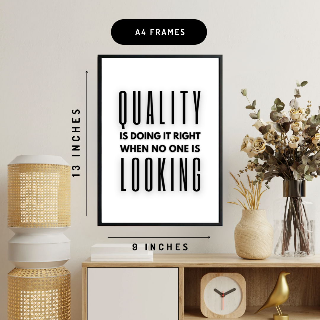 Quality In Customer Service Wall Art Posters