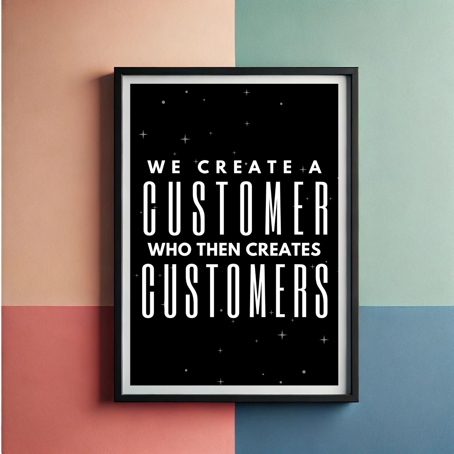Create Customers Wall Art Poster