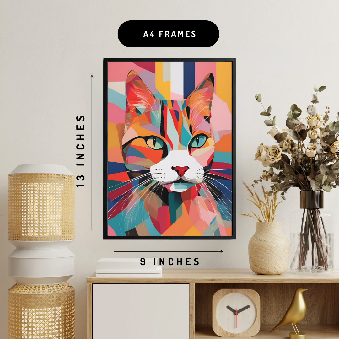 Dauntless Cat Modern Wall Art Poster