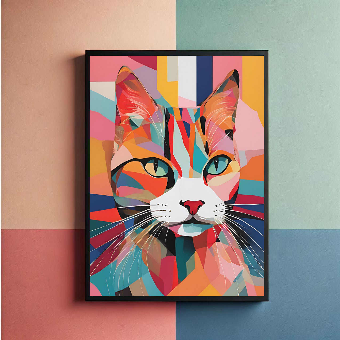 Dauntless Cat Modern Wall Art Poster