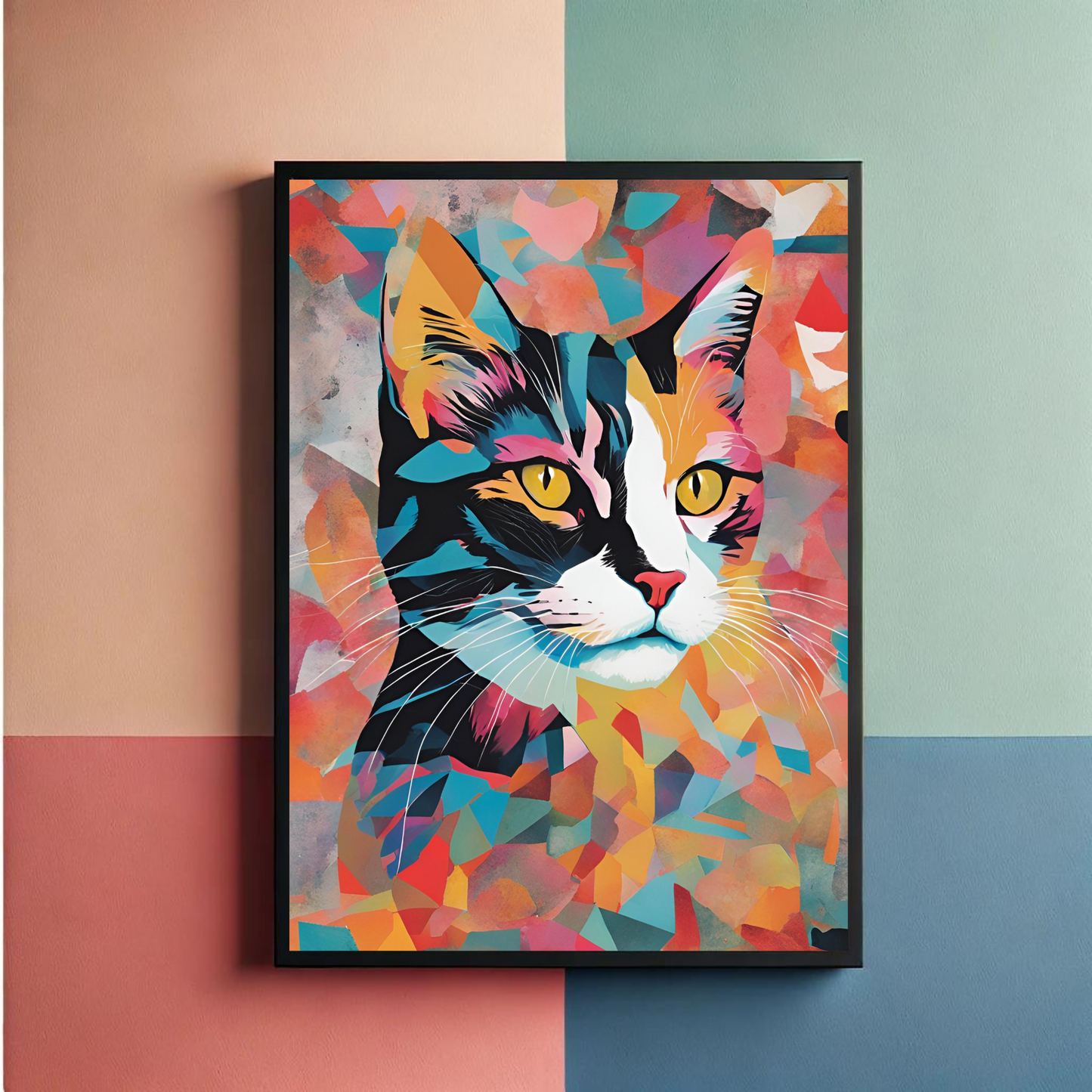 The Feisty Cat Modern Wall Art Poster