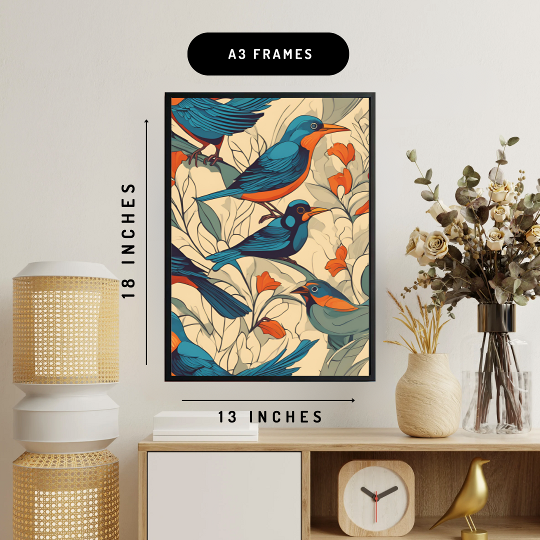 Birds Deco Wall Art Posters