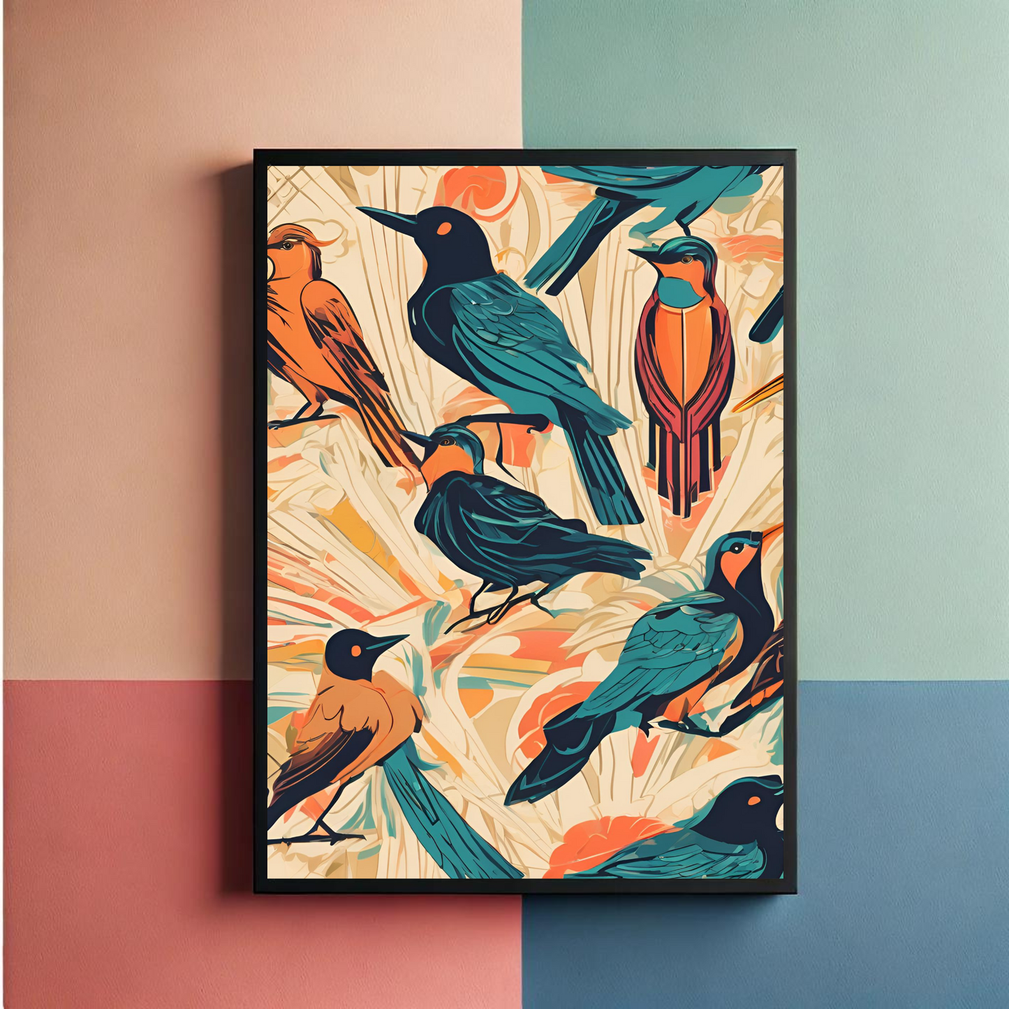 Birds Deco Wall Art Posters