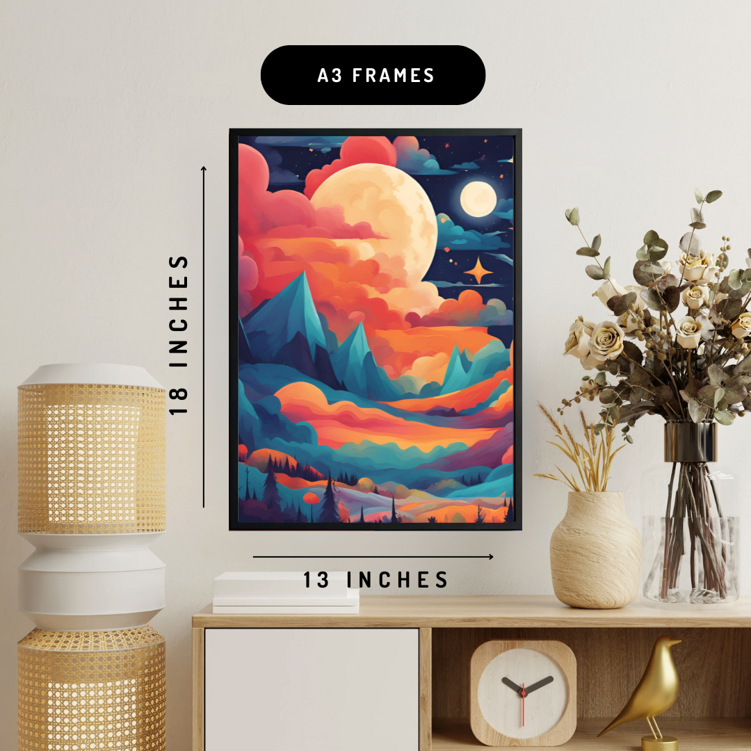 Day And Night Contemporary Wall Art Posters