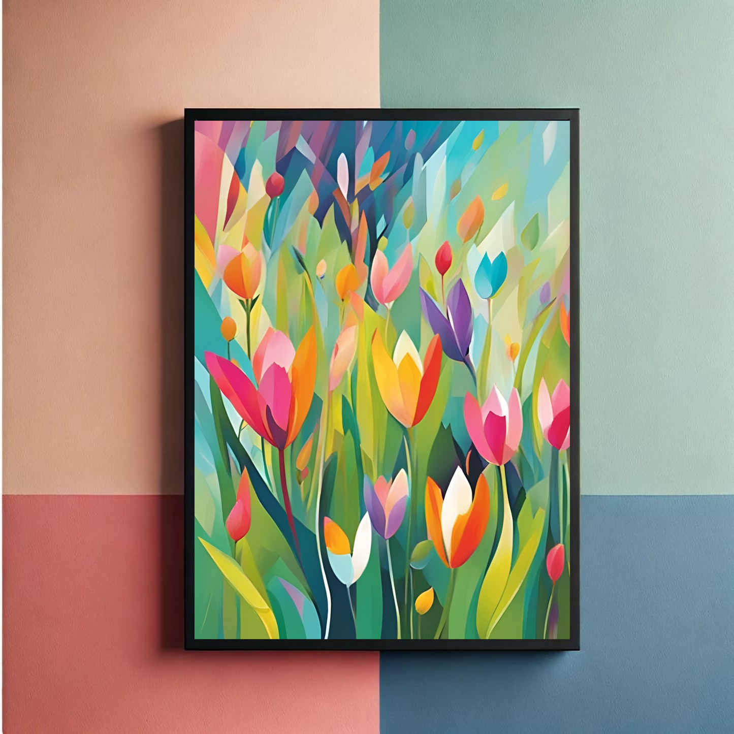 Four Seasons Abstract Wall Art Posters