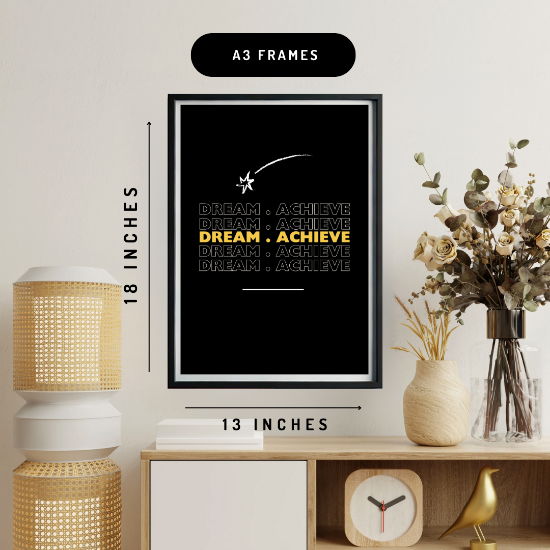 Dream & Achieve Wall Art Poster