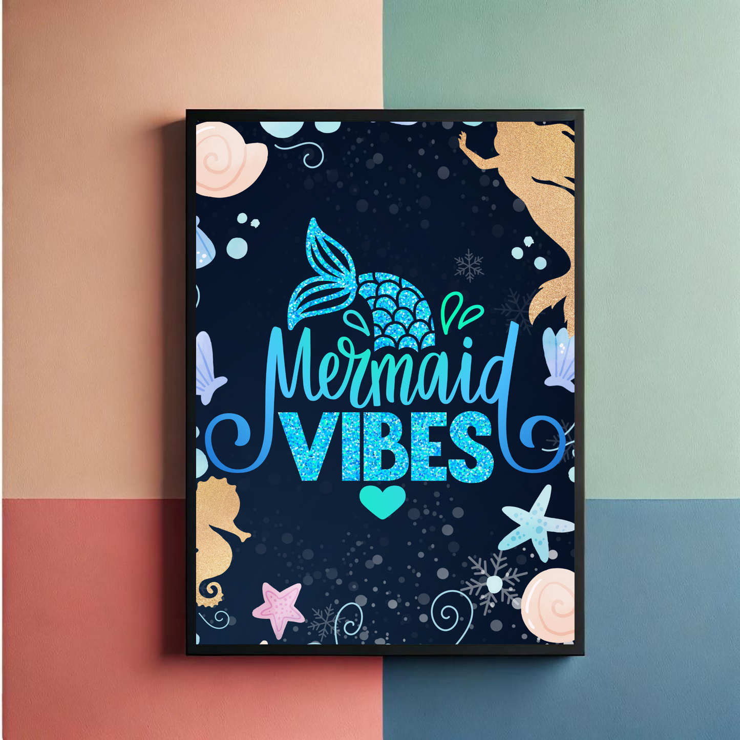 Mermaid Vibes Wall Art Posters