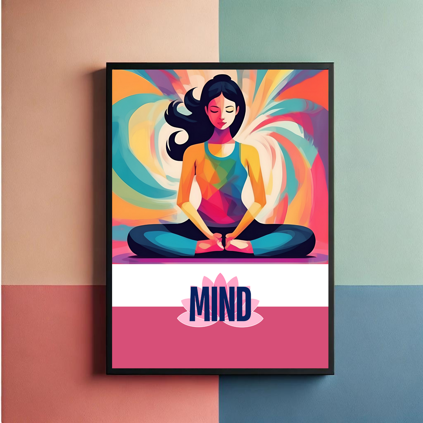 Mind Body Soul Abstract Wall Art Posters