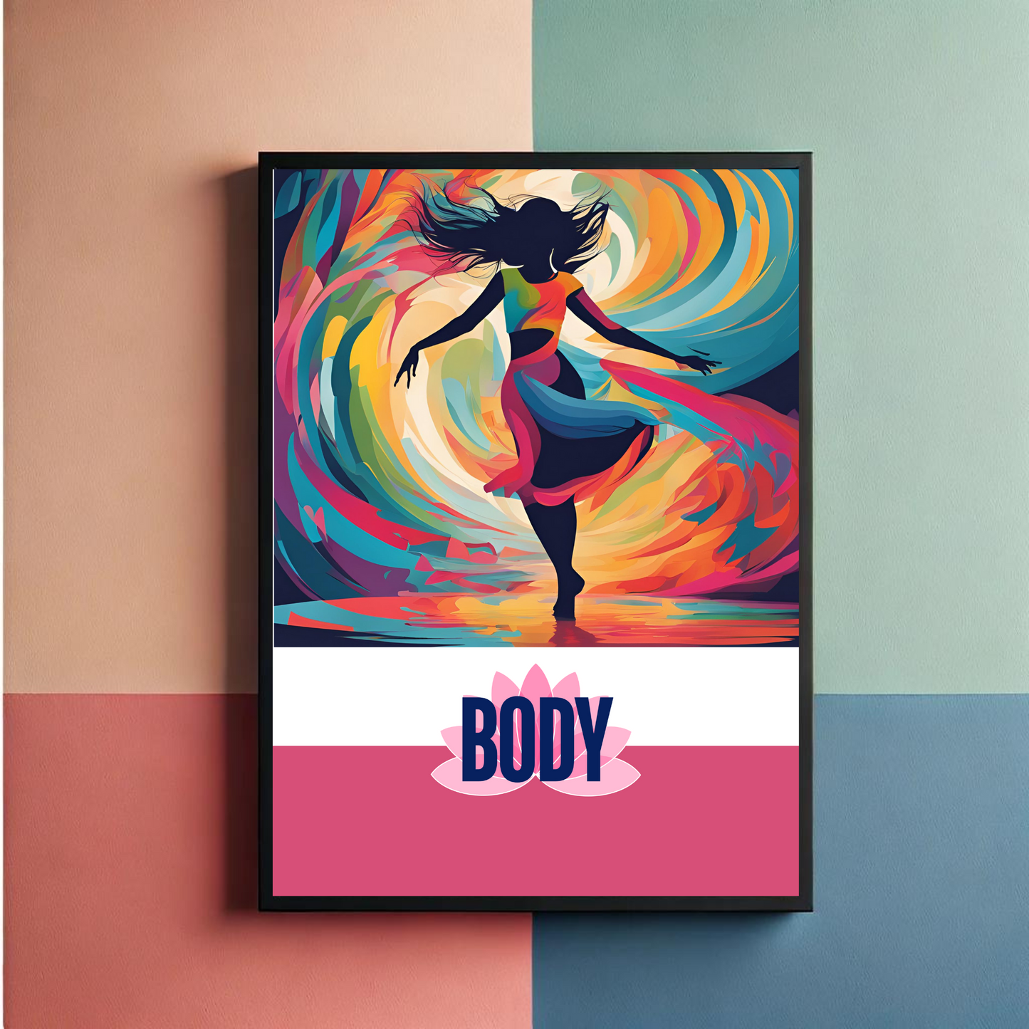 Mind Body Soul Abstract Wall Art Posters