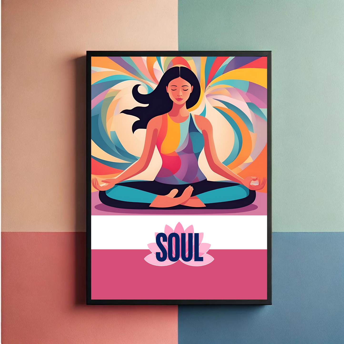 Mind Body Soul Abstract Wall Art Posters