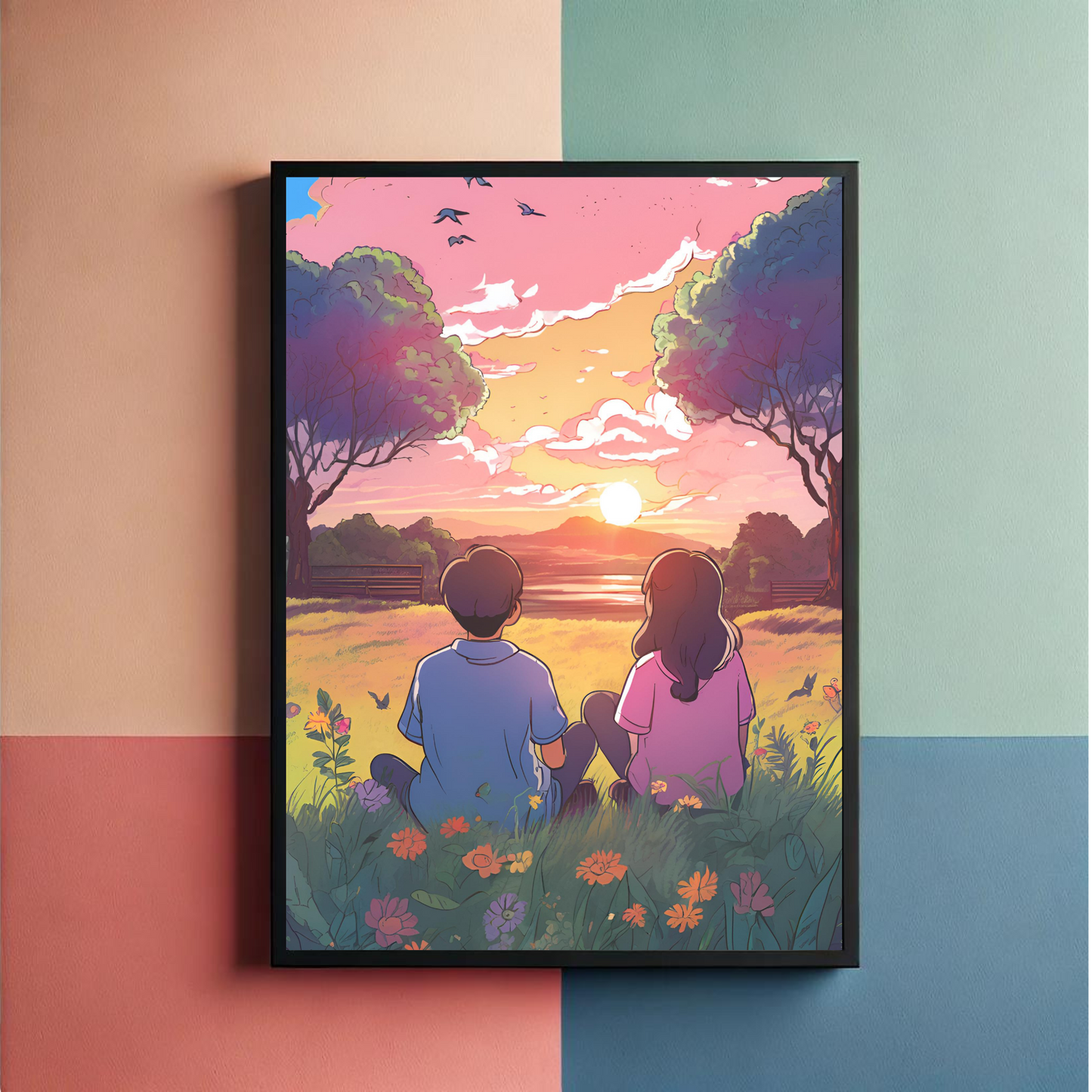 Siblings Are Connected By Heart Wall Art Posters