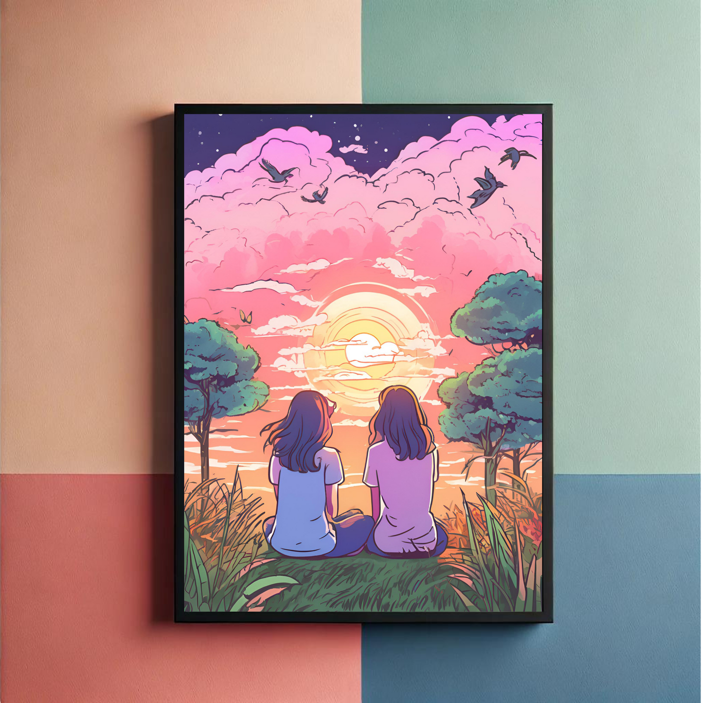 Sisters Are Connected Wall Art Posters