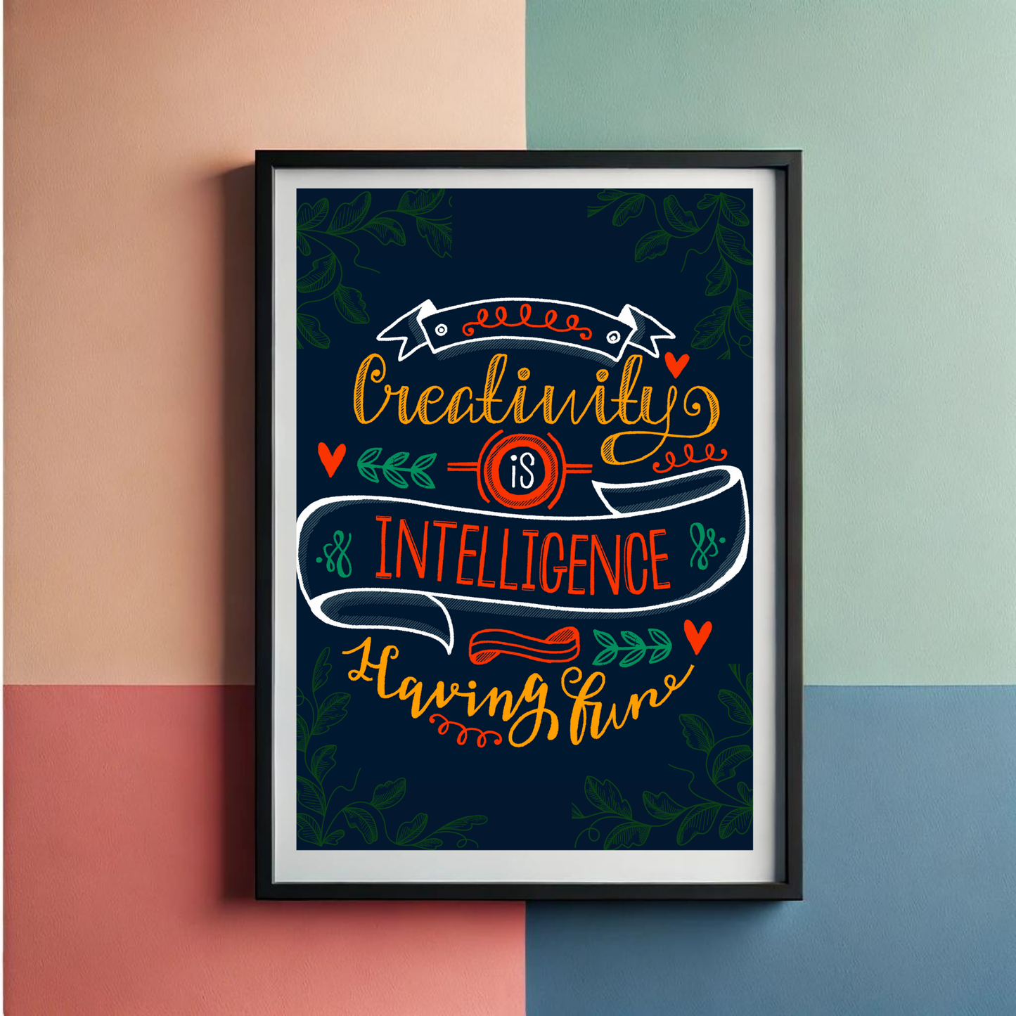Creativity & Intelligence Wall Art Poster