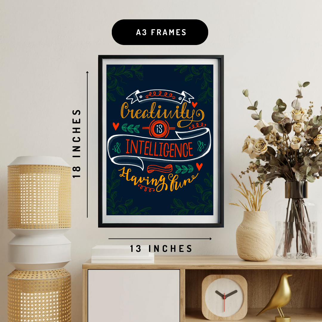 Creativity & Intelligence Wall Art Poster