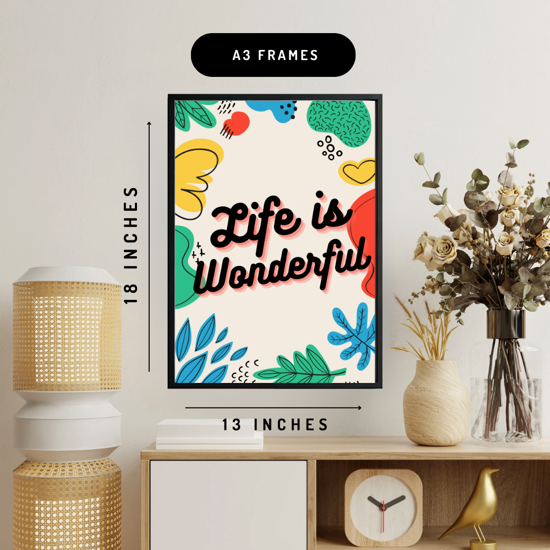 Life Is Wonderful Wall Art Poster
