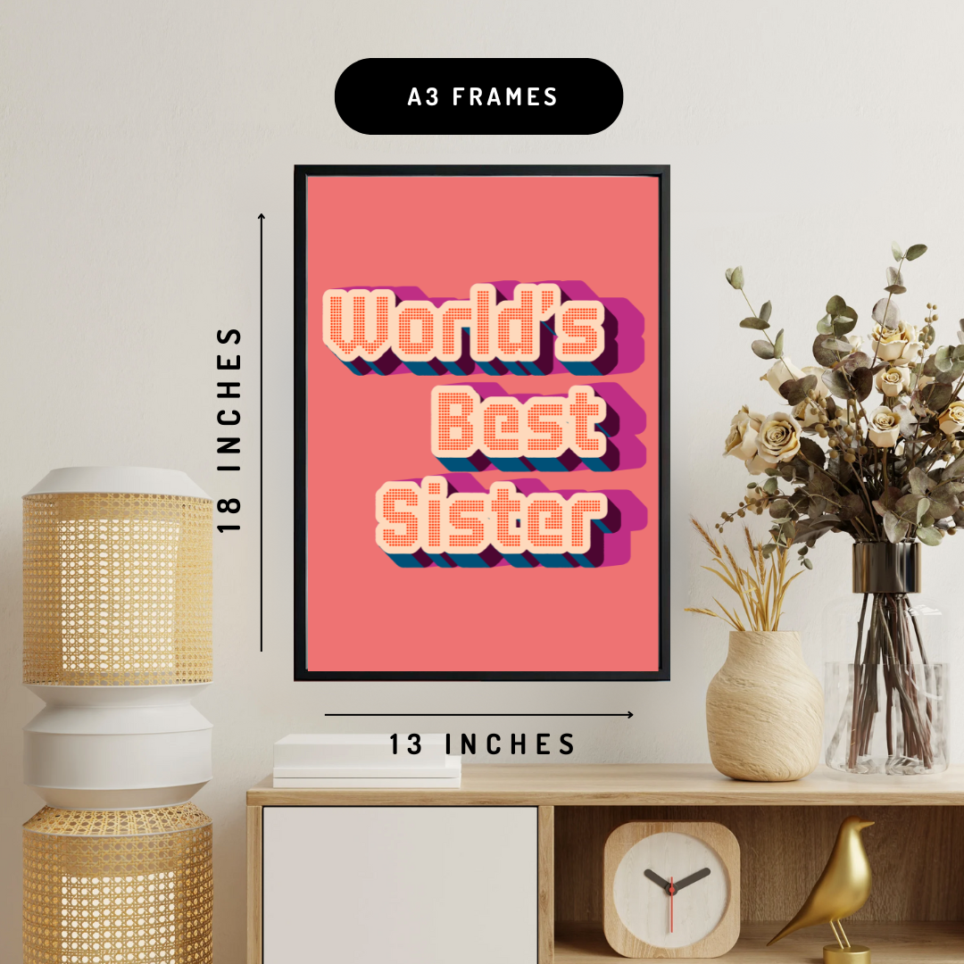 World's Best Sister Wall Art Poster
